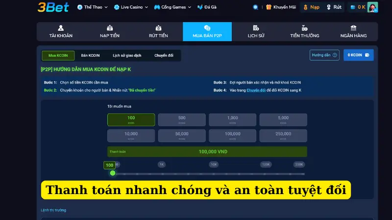 Thanh toán nhanh chóng và an toàn tuyệt đối