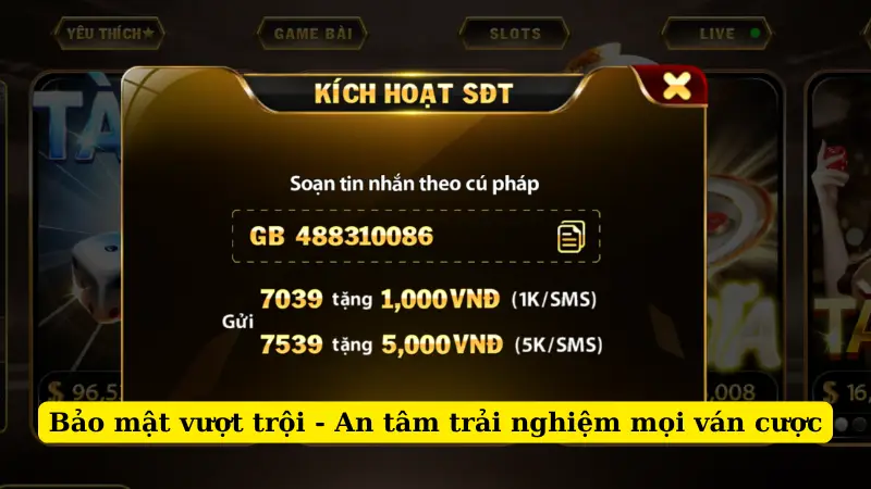 Bảo mật vượt trội - An tâm trải nghiệm mọi ván cược